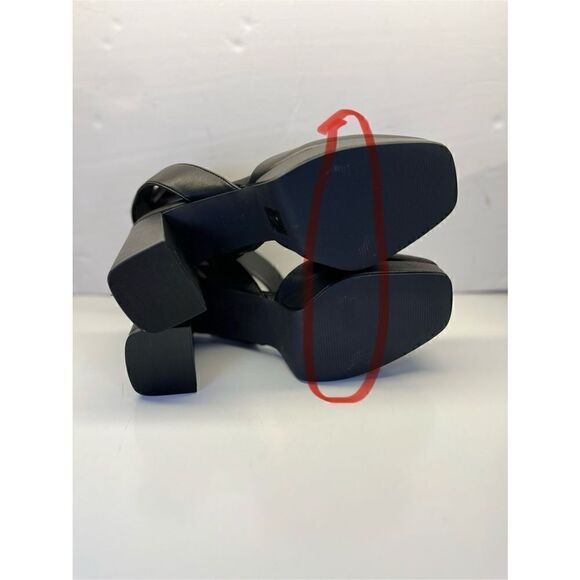 DKNY Women's Faux Leather Block Heel Briella-Platform ANKLE Strap Pump Size 10M - Picture 4 of 9